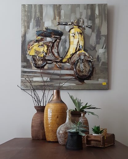 Schilderij van ijzer, scooter - Afbeelding 2