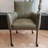 Eetkamerfauteuil Catja 6 x lederen showroommodel in de aanbieding