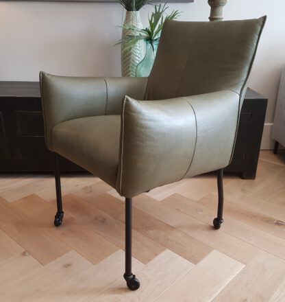 Eetkamerfauteuil Catja 6 x lederen showroommodel in de aanbieding - Afbeelding 2