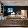 Dressoir oud Iepenhout met stalen frame - Afbeelding 3