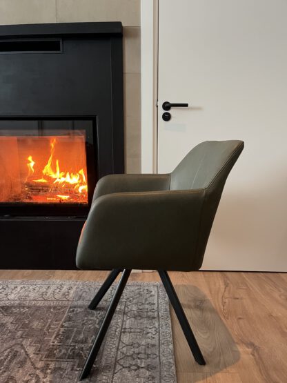 Eetkamerstoel Pablo nu 2 stuks in leder voor € 299,- - Afbeelding 2