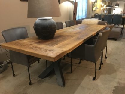 Eettafel oud frans eikenhout - Afbeelding 2