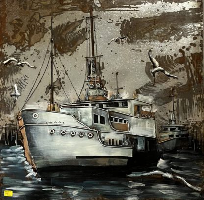 Schilderij van ijzer, Schip