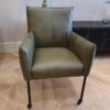 Eetkamerfauteuil Karin nu 2 stuks in leder Granada voor € 199,-