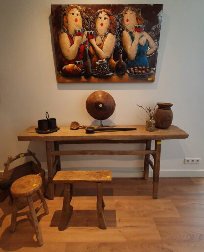 Wandtafel oud chinees hout