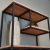 Roomdivider eikenhout met stalen frame - Afbeelding 2