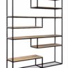 Roomdivider eikenhout met stalen frame - Afbeelding 9