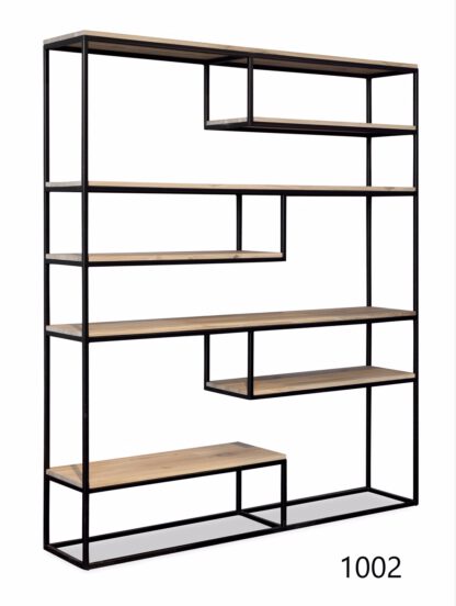 Roomdivider eikenhout met stalen frame - Afbeelding 9