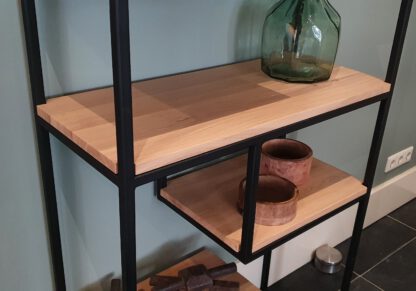Roomdivider eikenhout met stalen frame - Afbeelding 4