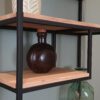 Roomdivider eikenhout met stalen frame - Afbeelding 3