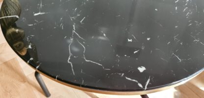 Salontafel duvel endtable zwart marmer - Afbeelding 4