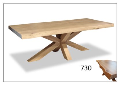 Eettafel Eikenhout, Poot 730