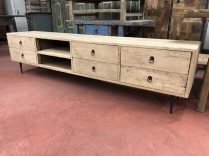 Tv dressoir oud zwart - Afbeelding 3