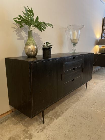 Tv dressoir oud zwart - Afbeelding 6