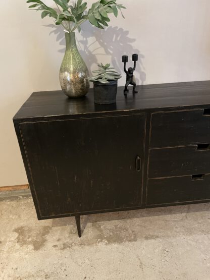 Tv dressoir oud zwart - Afbeelding 10