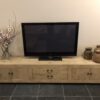 Tv meubel in oud zwart of blank Iepenhout - Afbeelding 5