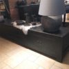 Tv meubel in oud zwart of blank Iepenhout - Afbeelding 3
