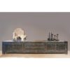 Tv meubel in oud zwart of blank Iepenhout