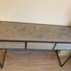 Wandtafel eikenhout met ingelegd blad - Afbeelding 2