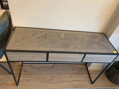 Wandtafel eikenhout met ingelegd blad - Afbeelding 2