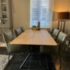 Eettafel Eikenhout met verjongd blad en afgeronde hoeken