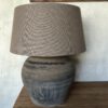 Oude Kruiklamp met stoffen kap - Afbeelding 3