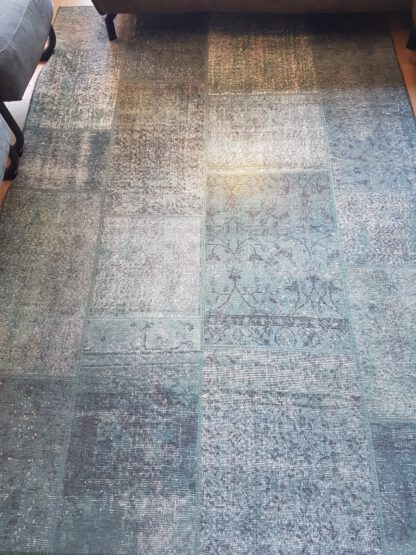 Sale Vloerkleed Patchwork blauw/groen