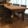 Ambachtelijke eettafel oud Frans eikenhout