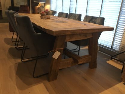 Ambachtelijke eettafel oud Frans eikenhout