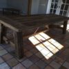 Ambachtelijke eettafel oud Frans eikenhout - Afbeelding 5