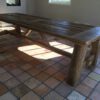 Ambachtelijke eettafel oud Frans eikenhout - Afbeelding 6