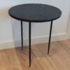 Bijzettafel oud iepenhout rond