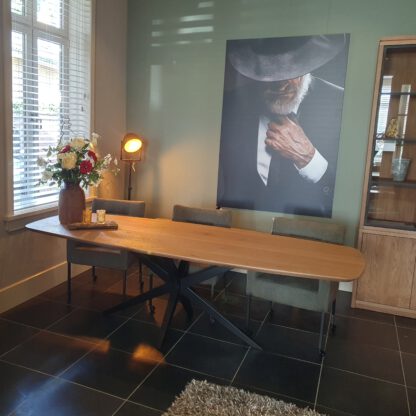 Eikenhouten eettafel Deens ovaal