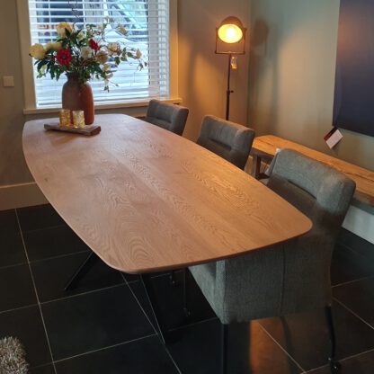 Eikenhouten eettafel Deens ovaal - Afbeelding 4