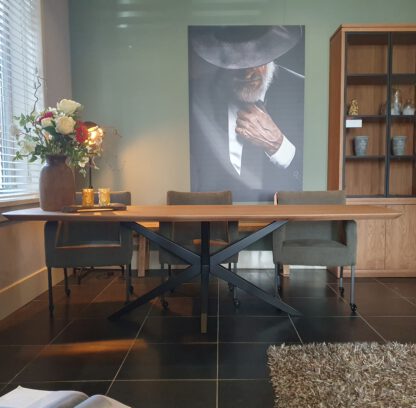 Eikenhouten eettafel Deens ovaal - Afbeelding 2