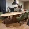 Eikenhouten eettafel ovaal - Afbeelding 2