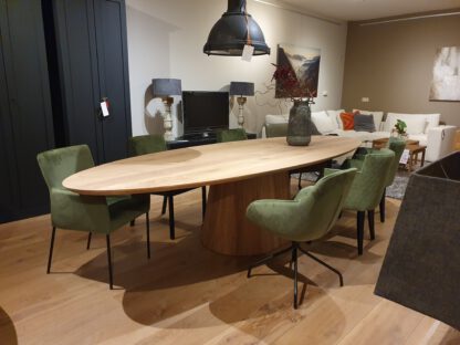 Eikenhouten eettafel ovaal - Afbeelding 2
