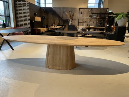 Eikenhouten eettafel ovaal - Afbeelding 4