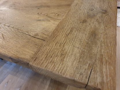 Oud eikenhouten eettafel - Afbeelding 5
