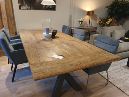 Oud eikenhouten eettafel - Afbeelding 2