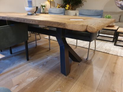 Oud eikenhouten eettafel - Afbeelding 8