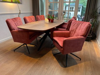 Eikenhouten eettafel slipper model - Afbeelding 11