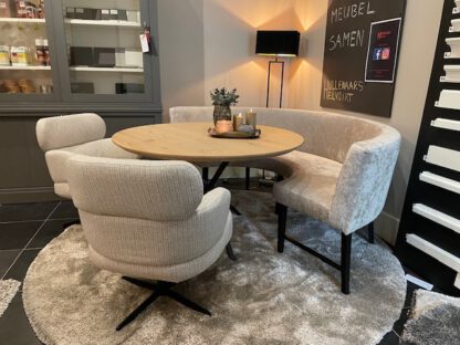 Eikenhouten eettafel slipper model - Afbeelding 6