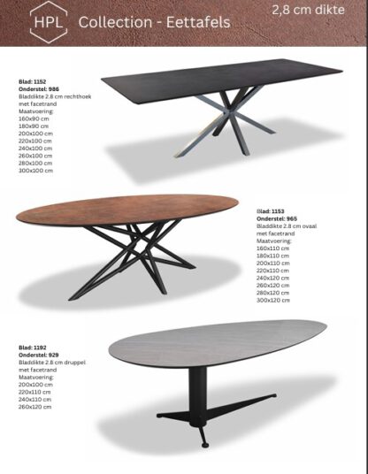 HPL eettafel in organische vorm - Afbeelding 13