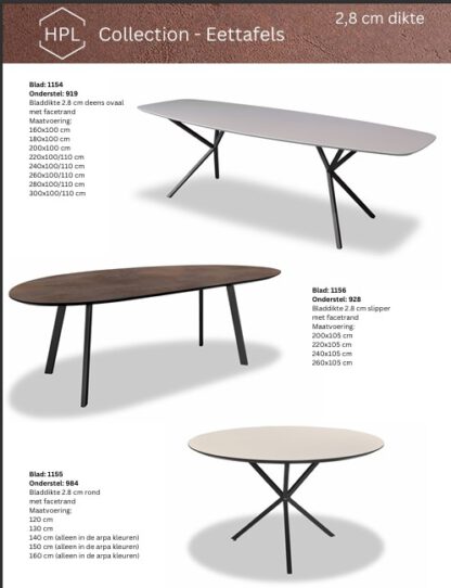 HPL eettafel in organische vorm - Afbeelding 14