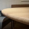 Eikenhouten eettafel half rond - Afbeelding 3