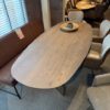 Eikenhouten eettafel stomp ovaal - Afbeelding 3